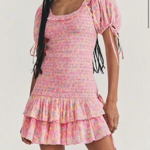 LOVESHACKFANCY Violet Mini Dress